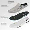 image:imageOrthoComfoot Mens Orthopedic SlipOn Loafers Walking Shoes with Arch Support Casual Plantar Fasciitis Slippers for Flat Feet Comfortable Orthotic Shoes for Foot and Heel Pain ReliefW4light Grey
