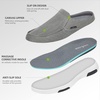 image:imageOrthoComfoot Mens Orthopedic SlipOn Loafers Walking Shoes with Arch Support Casual Plantar Fasciitis Slippers for Flat Feet Comfortable Orthotic Shoes for Foot and Heel Pain ReliefW10grey