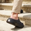 image:imageOrthoComfoot Mens Orthopedic SlipOn Loafers Walking Shoes with Arch Support Casual Plantar Fasciitis Slippers for Flat Feet Comfortable Orthotic Shoes for Foot and Heel Pain ReliefW2black