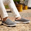 image:imageOrthoComfoot Mens Orthopedic SlipOn Loafers Walking Shoes with Arch Support Casual Plantar Fasciitis Slippers for Flat Feet Comfortable Orthotic Shoes for Foot and Heel Pain ReliefW10grey