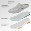image:imageOrthoComfoot Mens Orthopedic SlipOn Loafers Walking Shoes with Arch Support Casual Plantar Fasciitis Slippers for Flat Feet Comfortable Orthotic Shoes for Foot and Heel Pain ReliefW8silvery Grey