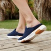image:imageOrthoComfoot Mens Orthopedic SlipOn Loafers Walking Shoes with Arch Support Comfortable Orthotic Shoes for Plantar Fasciitis Casual Flat Feet Slippers for Foot and Heel Pain ReliefW2blue