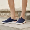 image:imageOrthoComfoot Mens Orthopedic SlipOn Loafers Walking Shoes with Arch Support Comfortable Orthotic Shoes for Plantar Fasciitis Casual Flat Feet Slippers for Foot and Heel Pain ReliefW2blue