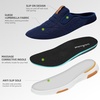 image:imageOrthoComfoot Mens Orthopedic SlipOn Loafers Walking Shoes with Arch Support Comfortable Orthotic Shoes for Plantar Fasciitis Casual Flat Feet Slippers for Foot and Heel Pain ReliefW2blue
