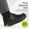 image:imageOrthoComfoot Mens Orthopedic Wide Leather Dress Walking Shoes Diabetic Plantar Fasciitis Arch Support Comfortable Sneakers Business Work Adjustable Fit Orthotic Casual Heel Foot Pain Relief OxfordsK1black