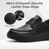 image:imageOrthoComfoot Mens Orthopedic Wide Leather Dress Walking Shoes Diabetic Plantar Fasciitis Arch Support Comfortable Sneakers Business Work Adjustable Fit Orthotic Casual Heel Foot Pain Relief OxfordsK1black
