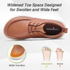 image:imageOrthoComfoot Mens Orthopedic Wide Leather Dress Walking Shoes Diabetic Plantar Fasciitis Arch Support Comfortable Sneakers Business Work Adjustable Fit Orthotic Casual Heel Foot Pain Relief OxfordsK2brown