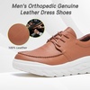 image:imageOrthoComfoot Mens Orthopedic Wide Leather Dress Walking Shoes Diabetic Plantar Fasciitis Arch Support Comfortable Sneakers Business Work Adjustable Fit Orthotic Casual Heel Foot Pain Relief OxfordsK2brown