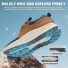 image:imageOrthoComfoot Mens Orthopedic Wide Toe Plantar Fasciitis Shoes Comfortable High Arch Support Trail Running Shoes for Walking amp Hiking Orthotic Tennis Sneakers Relief Flat Feet Feet PainW2blue Brown