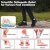 image:imageOrthoComfoot Mens Orthopedic Wide Toe Plantar Fasciitis Shoes Comfortable High Arch Support Trail Running Shoes for Walking amp Hiking Orthotic Tennis Sneakers Relief Flat Feet Feet PainW1black