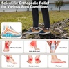 image:imageOrthoComfoot Mens Orthopedic Wide Toe Plantar Fasciitis Shoes Comfortable High Arch Support Trail Running Shoes for Walking amp Hiking Orthotic Tennis Sneakers Relief Flat Feet Feet PainW2blue Brown