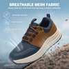 image:imageOrthoComfoot Mens Orthopedic Wide Toe Plantar Fasciitis Shoes Comfortable High Arch Support Trail Running Shoes for Walking amp Hiking Orthotic Tennis Sneakers Relief Flat Feet Feet PainW2blue Brown
