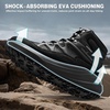 image:imageOrthoComfoot Mens Orthopedic Wide Waterproof Hiking Boots Comfortable Arch Support Plantar Fasciitis Ankle Support Mid Trekking Boots Orthotic Non Slip Trail Shoes for Foot amp Heel Pain ReliefBlack