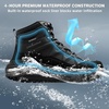 image:imageOrthoComfoot Mens Orthopedic Wide Waterproof Hiking Boots Comfortable Arch Support Plantar Fasciitis Ankle Support Mid Trekking Boots Orthotic Non Slip Trail Shoes for Foot amp Heel Pain ReliefBlack