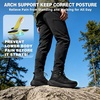 image:imageOrthoComfoot Mens Orthopedic Wide Waterproof Hiking Boots Comfortable Arch Support Plantar Fasciitis Ankle Support Mid Trekking Boots Orthotic Non Slip Trail Shoes for Foot amp Heel Pain ReliefBlack