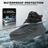image:imageOrthoComfoot Mens Orthopedic Wide Waterproof Hiking Boots Comfortable Plantar Fasciitis Ankle Support Walking Shoes Casual Orthotic Non Slip Ankle Boots for Foot Heel Pain ReliefK1black