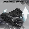 image:imageOrthoComfoot Mens Orthopedic Wide Waterproof Hiking Boots Comfortable Plantar Fasciitis Ankle Support Walking Shoes Casual Orthotic Non Slip Ankle Boots for Foot Heel Pain ReliefK1black
