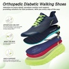 image:imageOrthoComfoot Orthopedic Diabetic Mens Wide Shoes Comfortable Arch Support Running Sneakers Plantar Fasciitis Wide Toe Box Work Tennis Outdoor Walking Shoes for Swollen Feet Heel PainK3dark Blue