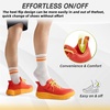 image:imageOrthoComfoot Orthopedic Diabetic Mens Wide Shoes Comfortable Arch Support Running Sneakers Plantar Fasciitis Wide Toe Box Work Tennis Outdoor Walking Shoes for Swollen Feet Heel PainK4orange Red