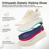 image:imageOrthoComfoot Orthopedic Diabetic Mens Wide Shoes Comfortable Arch Support Running Sneakers Plantar Fasciitis Wide Toe Box Work Tennis Outdoor Walking Shoes for Swollen Feet Heel PainK2beige