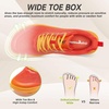 image:imageOrthoComfoot Orthopedic Diabetic Mens Wide Shoes Comfortable Arch Support Running Sneakers Plantar Fasciitis Wide Toe Box Work Tennis Outdoor Walking Shoes for Swollen Feet Heel PainK4orange Red