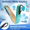 image:imageOrthoComfoot Wide Comfortable Inserts for Men Breathable Orthotic Work Boot Insoles for Diabetes amp Flat Feet Low Arch Support and Plantar Fasciitis Orthopedic Inserts Relief for Foot Size 11 MenBlack