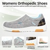 image:imageOrthoComfoot Womens Orthopedic Arch Support SlipOn Loafers Comfortable Plantar Fasciitis Orthotic Walking Shoes for Flat Feet Relief Foot amp Heel Pain Casual Comfort ShoesW3grey Blue