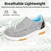 image:imageOrthoComfoot Womens Orthopedic Arch Support SlipOn Loafers Comfortable Plantar Fasciitis Orthotic Walking Shoes for Flat Feet Relief Foot amp Heel Pain Casual Comfort ShoesW3grey Blue