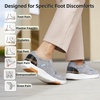 image:imageOrthoComfoot Womens Orthopedic Arch Support SlipOn Loafers Comfortable Plantar Fasciitis Orthotic Walking Shoes for Flat Feet Relief Foot amp Heel Pain Casual Comfort ShoesW3grey Blue