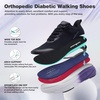 image:imageOrthoComfoot Womens Orthopedic Diabetic Wide Running Shoes Comfortable Casual Arch Support Plantar Fasciitis Fashion Sneakers High Arch Work Tennis Walking ShoesK6black Purple