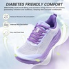 image:imageOrthoComfoot Womens Orthopedic Diabetic Wide Running Shoes Comfortable Casual Arch Support Plantar Fasciitis Fashion Sneakers High Arch Work Tennis Walking ShoesK4purple
