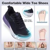 image:imageOrthoComfoot Womens Orthopedic Diabetic Wide Running Shoes Comfortable Casual Arch Support Plantar Fasciitis Fashion Sneakers High Arch Work Tennis Walking ShoesK6black Purple
