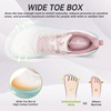 image:imageOrthoComfoot Womens Orthopedic Diabetic Wide Running Shoes Comfortable Casual Arch Support Plantar Fasciitis Fashion Sneakers High Arch Work Tennis Walking ShoesK2pink White