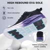 image:imageOrthoComfoot Womens Orthopedic Diabetic Wide Running Shoes Comfortable Casual Arch Support Plantar Fasciitis Fashion Sneakers High Arch Work Tennis Walking ShoesK6black Purple