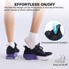 image:imageOrthoComfoot Womens Orthopedic Diabetic Wide Running Shoes Comfortable Casual Arch Support Plantar Fasciitis Fashion Sneakers High Arch Work Tennis Walking ShoesK6black Purple