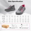 image:imageOrthoComfoot Womens Orthopedic Diabetic Wide Running Shoes Comfortable Casual Arch Support Plantar Fasciitis Orthotic Sneakers Breathable Swollen Work Sports Shoes for Foot and Heel Pain ReliefK2rose Red Gray