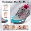 image:imageOrthoComfoot Womens Orthopedic Diabetic Wide Running Shoes Comfortable Casual Arch Support Plantar Fasciitis Orthotic Sneakers Breathable Swollen Work Sports Shoes for Foot and Heel Pain ReliefK2rose Red Gray