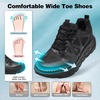 image:imageOrthoComfoot Womens Orthopedic Diabetic Wide Running Shoes Comfortable Casual Arch Support Plantar Fasciitis Orthotic Sneakers Breathable Swollen Work Sports Shoes for Foot and Heel Pain ReliefK1black