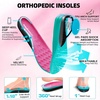 image:imageOrthoComfoot Womens Orthopedic Diabetic Wide Running Shoes Comfortable Casual Arch Support Plantar Fasciitis Orthotic Sneakers Breathable Swollen Work Sports Shoes for Foot and Heel Pain ReliefK2rose Red Gray
