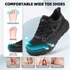 image:imageOrthoComfoot Womens Orthopedic Diabetic Wide Walking Shoes Comfortable Casual Arch Support Orthotic Plantar Fasciitis Sports Sneakers Swollen Feet Running Shoes for Foot and Heel Pain ReliefK1black