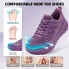 image:imageOrthoComfoot Womens Orthopedic Diabetic Wide Walking Shoes Comfortable Casual Arch Support Orthotic Plantar Fasciitis Sports Sneakers Swollen Feet Running Shoes for Foot and Heel Pain ReliefK3purple