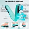 image:imageOrthoComfoot Womens Orthopedic Diabetic Wide Walking Shoes Comfortable Casual Arch Support Orthotic Plantar Fasciitis Sports Sneakers Swollen Feet Running Shoes for Foot and Heel Pain ReliefK2blueWhite