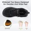 image:imageOrthoComfoot Womens Orthopedic Diabetic Wide Walking Shoes Comfortable Casual Arch Support Plantar Fasciitis Fashion Sneakers Work Tennis Orthotic High Arch Swollen Feet Shoes for Foot Heel PainK1black