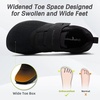 image:imageOrthoComfoot Womens Orthopedic Diabetic Wide Walking Shoes Comfortable Casual Arch Support Plantar Fasciitis Loafers Orthotic High Arch Swollen Feet Adjustable Work Shoes for Ankle and Heel PainK1black