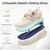 image:imageOrthoComfoot Womens Orthopedic Diabetic Wide Walking Shoes Comfortable Casual Arch Support Plantar Fasciitis Loafers Orthotic High Arch Swollen Feet Adjustable Work Shoes for Ankle and Heel PainK2beige