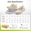 image:imageOrthoComfoot Womens Orthopedic Diabetic Wide Walking Shoes Comfortable Casual Arch Support Plantar Fasciitis Loafers Orthotic High Arch Swollen Feet Adjustable Work Shoes for Ankle and Heel PainK2beige