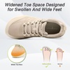 image:imageOrthoComfoot Womens Orthopedic Diabetic Wide Walking Shoes Comfortable Casual Arch Support Plantar Fasciitis Sneakers Tennis Orthotic High Arch Swollen Feet Work Shoes for Ankle and Heel PainK2beige