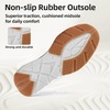 image:imageOrthoComfoot Womens Orthopedic Fashion Sneakers Arch Support Comfortable Walking Shoes for Plantar Fasciitis Orthotic Casual Running Sports Sneakers for Ankle amp Foot Pain ReliefW2beige