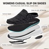 image:imageOrthoComfoot Womens Orthopedic Slip On Loafers Walking Shoes Comfortable Arch Support Slippers for Plantar Fasciitis Casual Soft Flat Feet Orthotic House Shoes for Foot and Heel Pain ReliefW1black