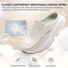 image:imageOrthoComfoot Womens Orthopedic Slip On Loafers Walking Shoes Comfortable Arch Support Slippers for Plantar Fasciitis Casual Soft Flat Feet Orthotic House Shoes for Foot and Heel Pain ReliefW3beige